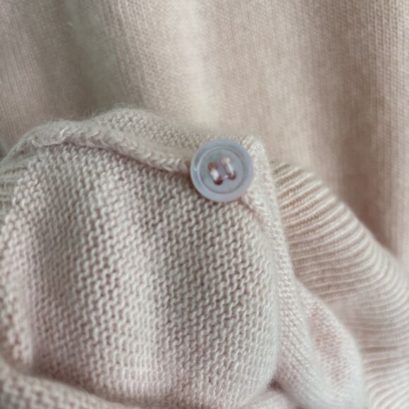 VTG VGUC Neiman Marcus Cashmere Sweater Womens Pink Polo Collared M - Picture 9 of 9